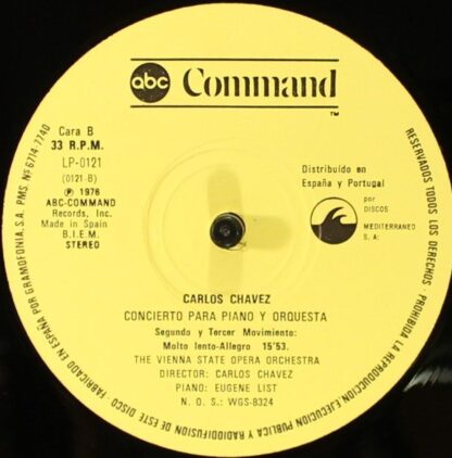 ABC Command LP-0121 - Carlos Chávez, Orchester Der Wiener Staats - Image 3