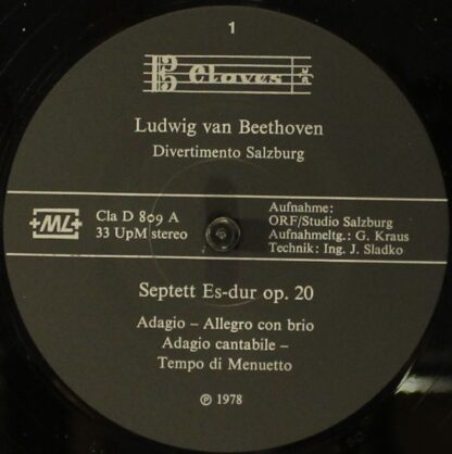Claves D 809 - Ludwig van Beethoven, Divertimento Salzburg - Sep - Image 5