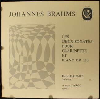 Calliope CAL 1605 - Johannes Brahms, Henri Druart, Annie d'Arco