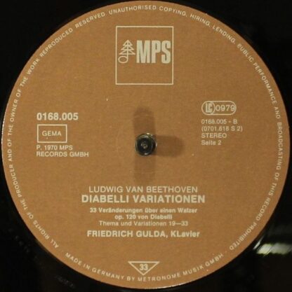 MPS 168.005 - Ludwig van Beethoven, Friedrich Gulda - Diabelli-V - Image 4