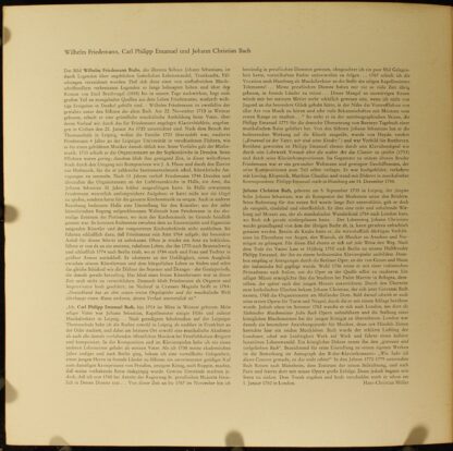 Telefunken SAWT 9490-A - Wilhelm Friedemann Bach, Carl Philipp E - Image 4