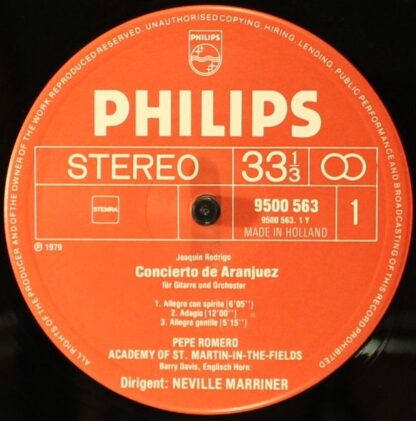 Philips 9500 563 - Joaquín Rodrigo,Pepe Romero,The Romeros,The A - Image 3