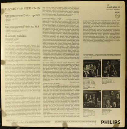 Philips 6500 181 - Ludwig van Beethoven, Quartetto Italiano - St - Image 2