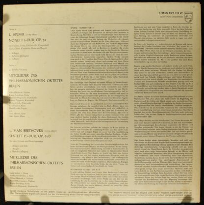 Philips 839 715 LY - Ludwig van Beethoven, Louis Spohr, Philharm - Image 2