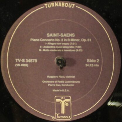 Turnabout TV-S 34578 - Camille Saint-Saëns, Grant Johannesen, Ru - Image 4