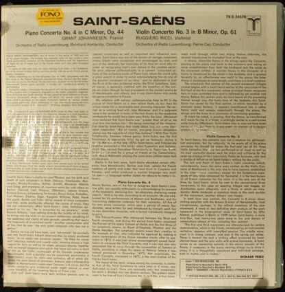 Turnabout TV-S 34578 - Camille Saint-Saëns, Grant Johannesen, Ru - Image 2