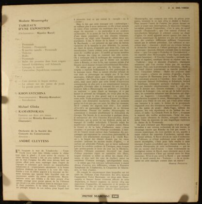 Trianon 2C 045-10856 - Modest Mussorgsky, Mikhail Ivanovich Glin - Image 2