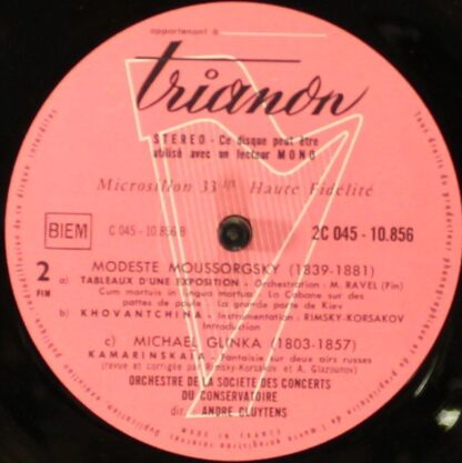 Trianon 2C 045-10856 - Modest Mussorgsky, Mikhail Ivanovich Glin - Image 4