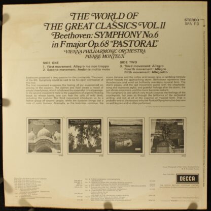 DECCA SPA 113 - Ludwig van Beethoven, Pierre Monteux, Wiener Phi - Image 2