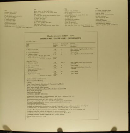 Archiv Produktion 2533 146 - Claudio Monteverdi, Monteverdi-Chor - Image 3