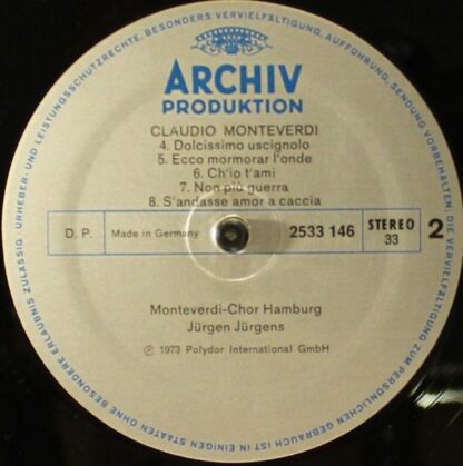 Archiv Produktion 2533 146 - Claudio Monteverdi, Monteverdi-Chor - Image 6