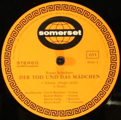 Somerset 651 - Franz Schubert, Benthien Quartet - Der Tod Und Da - Image 4