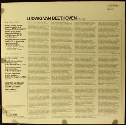 His Master's Voice 1C 067-43 269 T - Vladimir Ashkenazy, Itzhak - Image 2