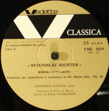 Vedette Records VMC 3019 - Sviatoslav Richter, Nikolai Rimsky-Ko - Image 3