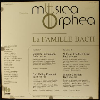 Gallo (4) 30-234 - Ensemble Musica Orphea - La Famille Bach - Image 2