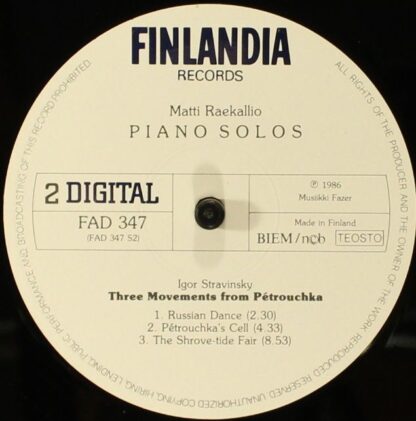 Finlandia Records FAD 347 - Jean Sibelius, Igor Stravinsky, Eino - Image 4