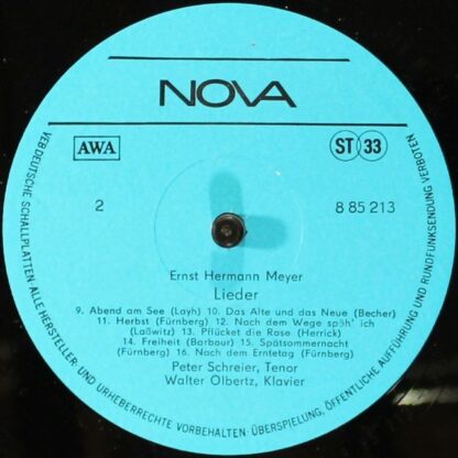 Nova 8 85 213 - Ernst Hermann Meyer, Peter Schreier - Lieder Mit - Image 4