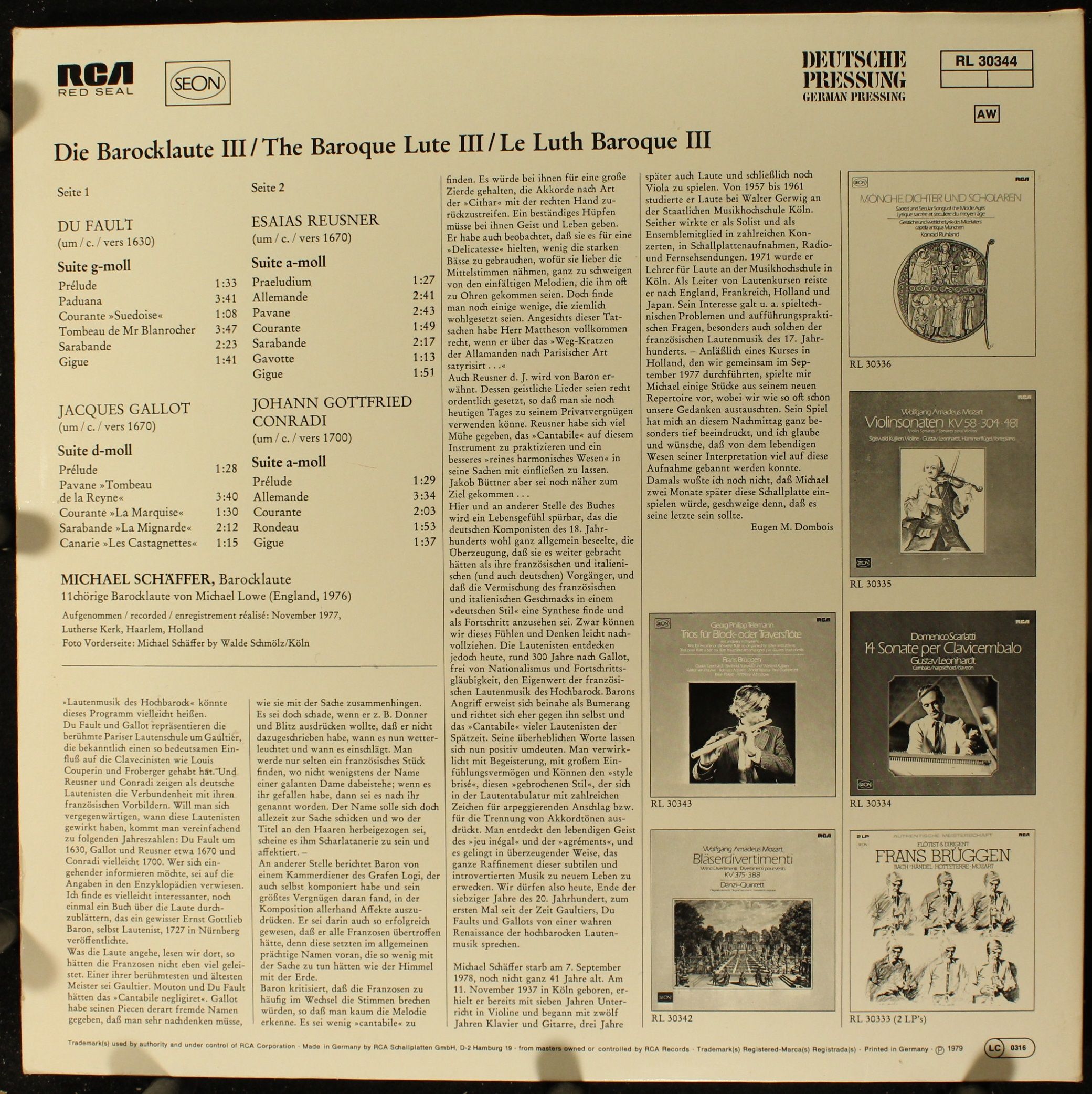 Seon RL 30344 - Michael DuFault, Jacques Gallot, Esias Reusner, - Image 2