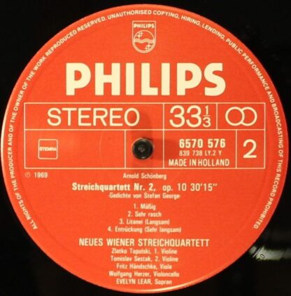 Philips 6570 576 - Arnold Schoenberg, Evelyn Lear, New Vienna St - Image 6