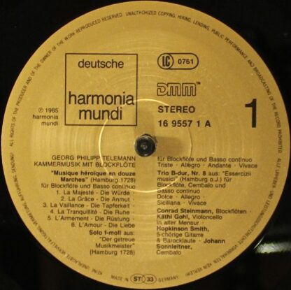 Deutsche Harmonia Mundi 1C 065 16 9557 1 - Georg Philipp Teleman - Image 5