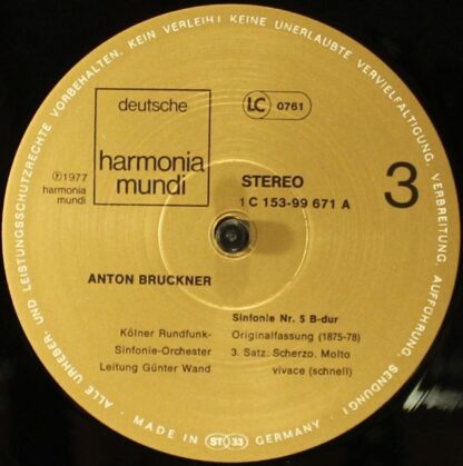 Deutsche Harmonia Mundi 1C 153-99 670/71 - Anton Bruckner, Günte - Image 5