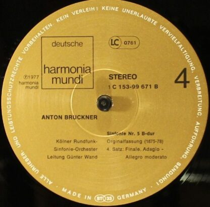 Deutsche Harmonia Mundi 1C 153-99 670/71 - Anton Bruckner, Günte - Image 6