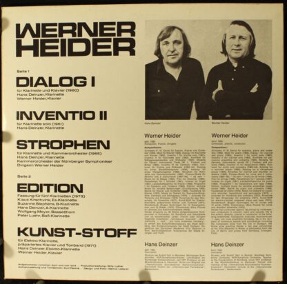 Colosseum Colos SM 552 - Werner Heider - Musik Für Klarinette - Image 2