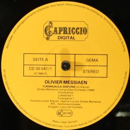 Capriccio CD 30 041/1-2 - Olivier Messiaen, Yvonne Loriod, Jeann - Image 8