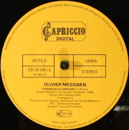 Capriccio CD 30 041/1-2 - Olivier Messiaen, Yvonne Loriod, Jeann - Image 5