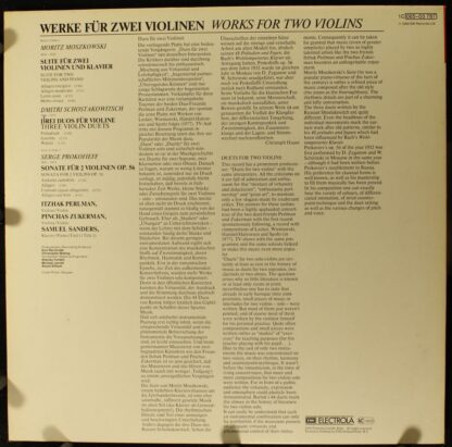 His Master's Voice 1C 065-03 787 - Itzhak Perlman, Pinchas Zuker - Image 2
