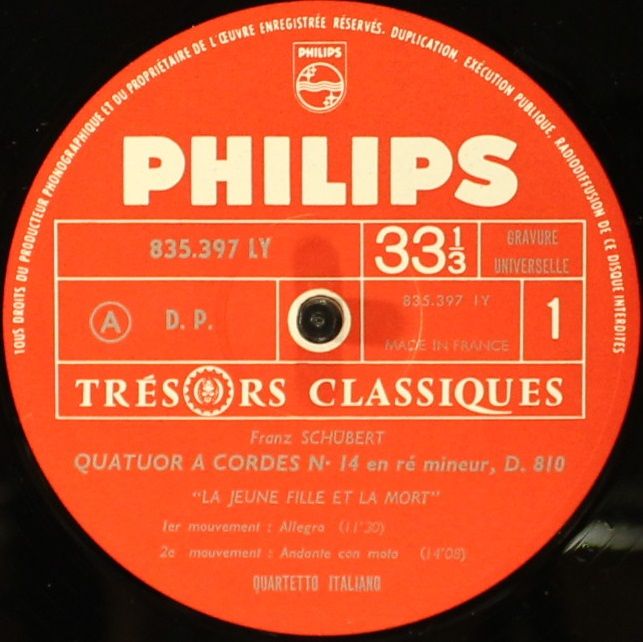 Philips 835 397 LY - Franz Schubert, Quartetto Italiano - La Jeu - Image 5
