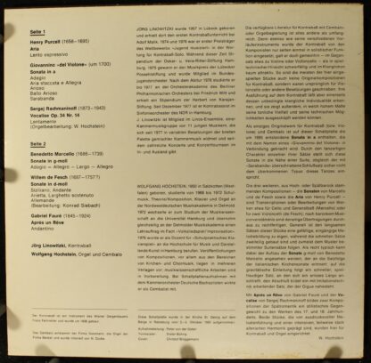 Not On Label VO 7070 - Jörg Linowitzki, Wolfgang Hochstein - Jör - Image 2