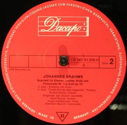EMI Electrola 1C 147-01 555/56 M - Johannes Brahms, The Busch Qu - Image 6