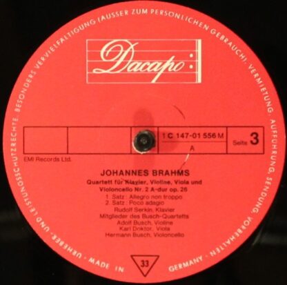 EMI Electrola 1C 147-01 555/56 M - Johannes Brahms, The Busch Qu - Image 7