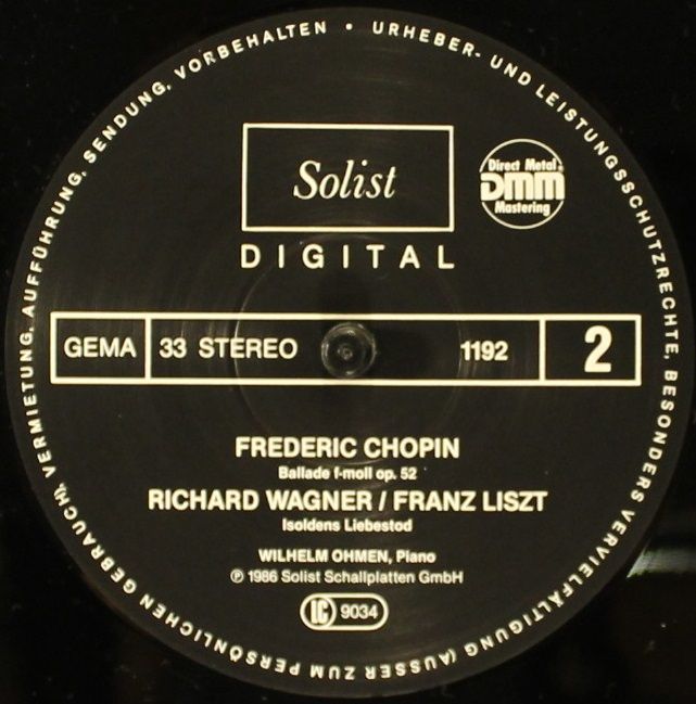 Solist (2) 1192 - Frédéric Chopin, Richard Wagner, Franz Liszt - - Image 3