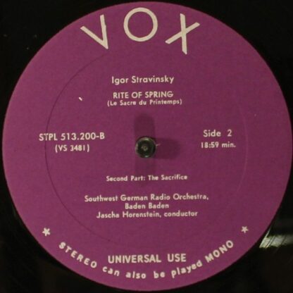 VOX (6) STPL 513.200 - Igor Stravinsky, Jascha Horenstein, Südwe - Image 4
