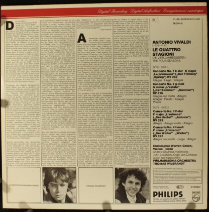 Philips 26 314-5 - Antonio Vivaldi, Thomas Wilbrandt, Philharmon - Image 2