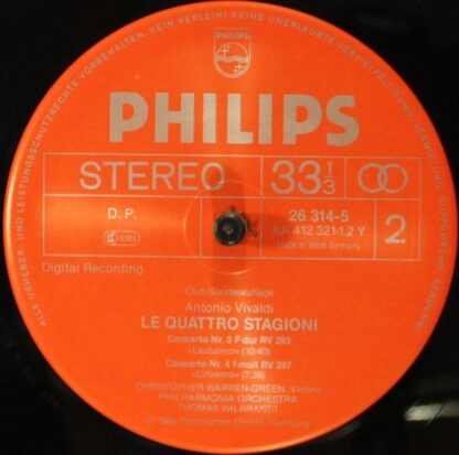 Philips 26 314-5 - Antonio Vivaldi, Thomas Wilbrandt, Philharmon - Image 4
