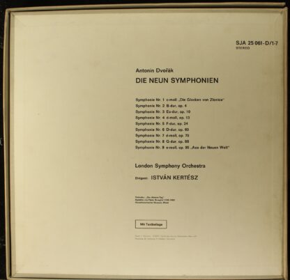 DECCA SJA 25061-D/1-7 - Antonín Dvořák, London Symphony Orchestr - Image 2