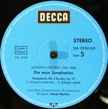 DECCA SJA 25061-D/1-7 - Antonín Dvořák, London Symphony Orchestr - Image 16