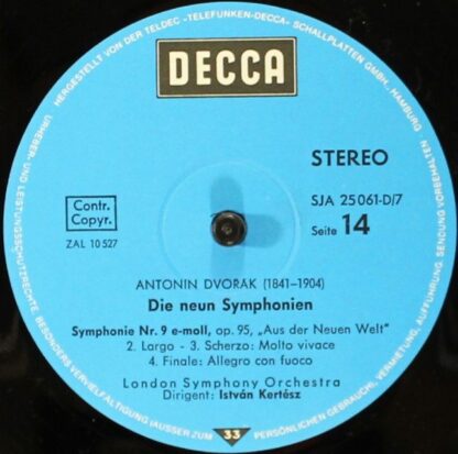 DECCA SJA 25061-D/1-7 - Antonín Dvořák, London Symphony Orchestr - Image 8