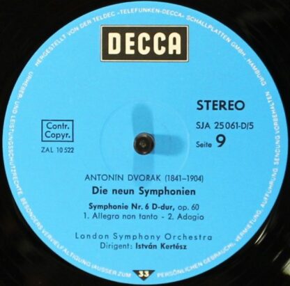 DECCA SJA 25061-D/1-7 - Antonín Dvořák, London Symphony Orchestr - Image 11