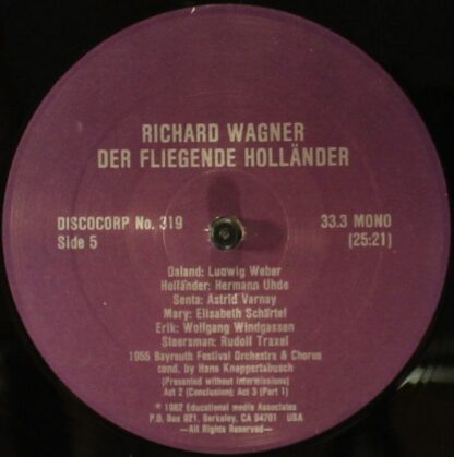Discocorp RR-319 - Hans Knappertsbusch, Richard Wagner - Der Fli - Image 6