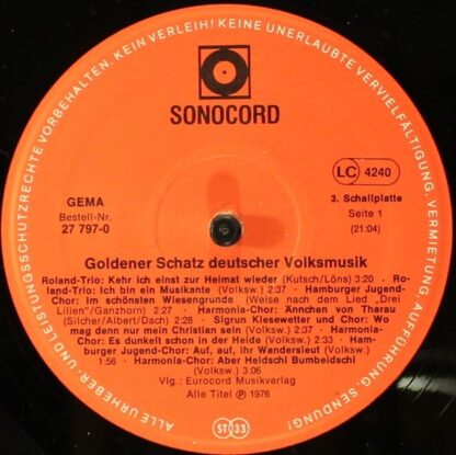 Sonocord 27 570-1 - Various - Goldener Schatz Deutscher Volksmus - Image 7