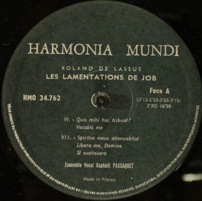 Harmonia Mundi HM 2-761/2 - Roland De Lassus, Ensemble Vocal Rap - Image 3