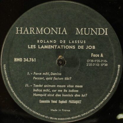 Harmonia Mundi HM 2-761/2 - Roland De Lassus, Ensemble Vocal Rap - Image 4