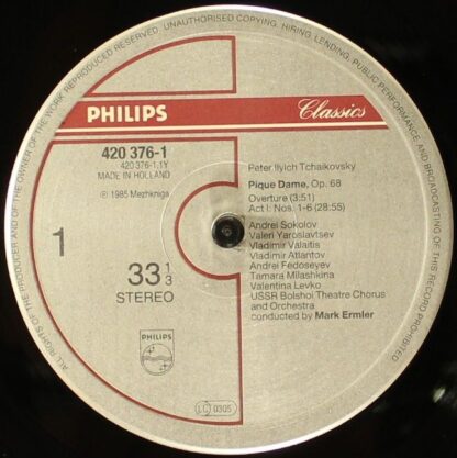Philips 420 375 1 - Pyotr Ilyich Tchaikovsky, Vladimir Atlantov, - Image 5