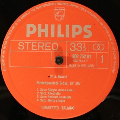 Philips S-C 71 AX 301 - Wolfgang Amadeus Mozart, Quartetto Itali - Image 8