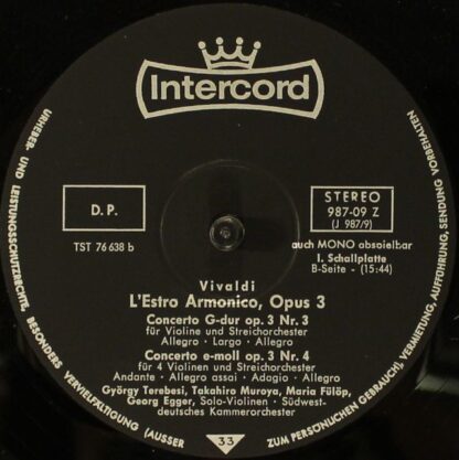 Intercord 29 987 - Antonio Vivaldi, Südwestdeutsches Kammerorche - Image 6