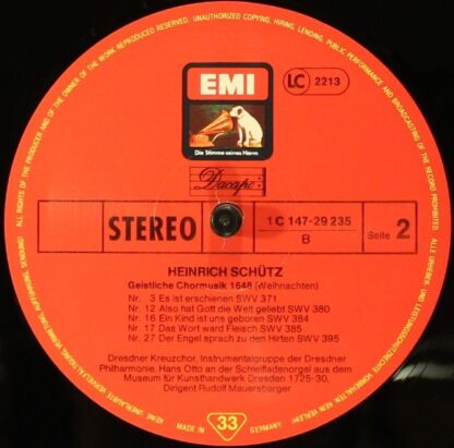 Dacapo 1C 147-29 235/7 - Heinrich Schütz, Dresdner Kreuzchor, Dr - Image 8